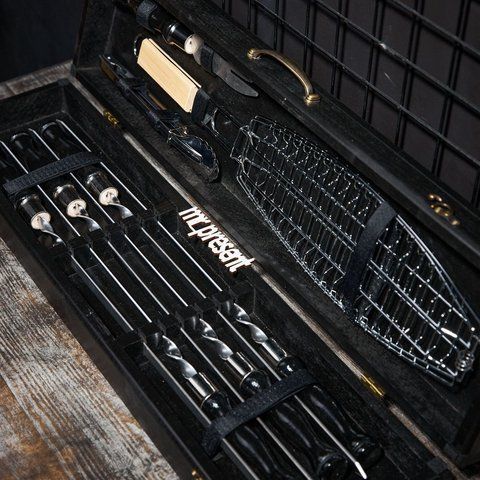 Набір шампурів у кейсі Blackwood set №4 . Подарунок братові