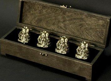 Подарочные рюмки "Казацкая рада" 4 шт в кейсе