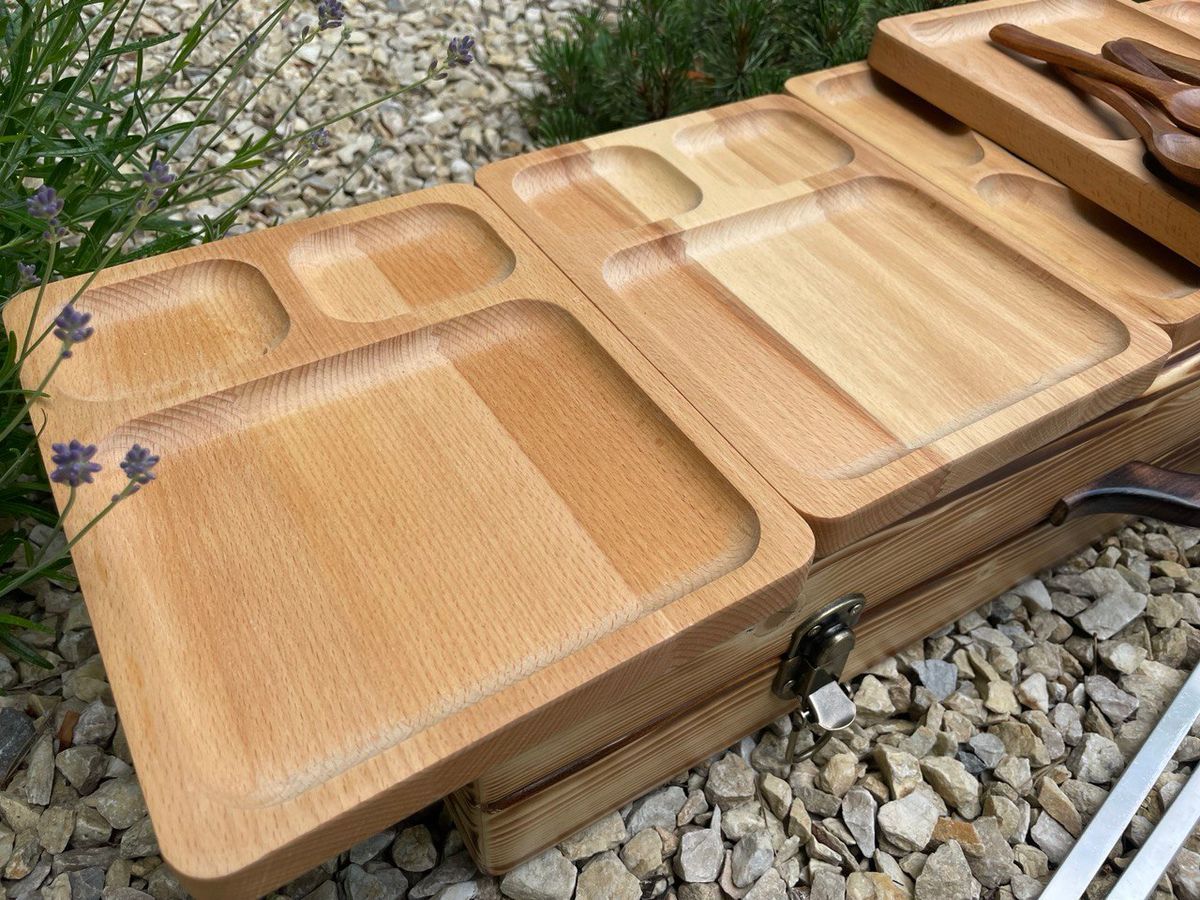 Набір шампурів у кейсі Eko-Grill. Шашличний набір. Подарунок батькові