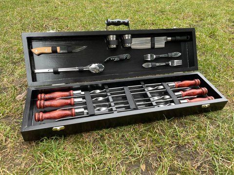 Набір шампурів у кейсі Black Box X-6 S. Шашличний набір. Подарунок братові