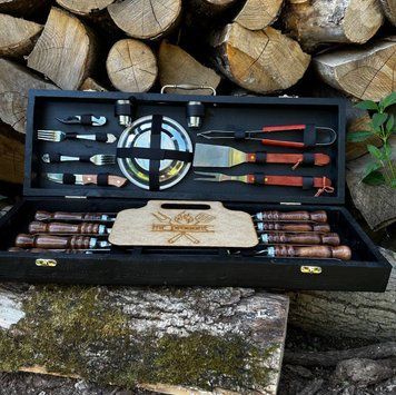 Набір шампурів у кейсі Grill Box S. Шашличний набір. Подарунок чоловікові