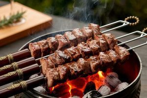 Мясо по-царски: Премиальный Рецепт Шашлыка и Почему Важны Элитные Шампуры с Коваными Ручками