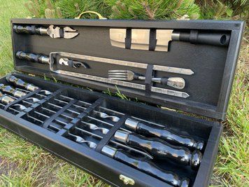Набор шампуров в кейсе Grill Box 7 S. Шашлычный набор. Подарок брату
