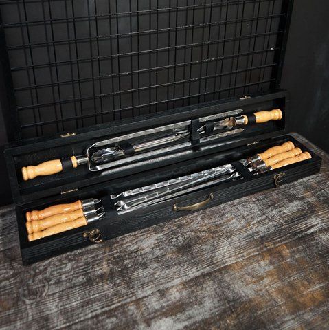 Набір шампурів у кейсі Blackwood mini №3. Шашличний набір. Подарунок чоловікові